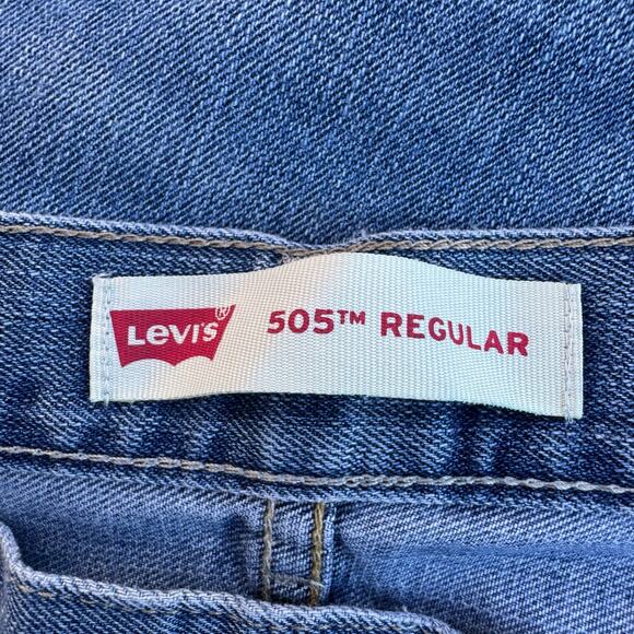 Levi's 505 Regular 14 Husky Mid Rise Stretch Medium Wash - Picture 4 of 8